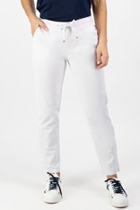 PANTS ANKLE GRAZER SLIM LEG COTTON BLEND - white