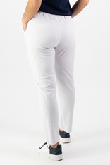 PANTS ANKLE GRAZER SLIM LEG COTTON BLEND - white