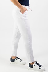 PANTS ANKLE GRAZER SLIM LEG COTTON BLEND - white