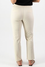 PANTS ANKLE GRAZER SLIM LEG COTTON BLEND - ecru