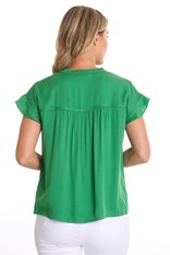 TOP FRILL TUCK BETH YTMS44578 - emerald