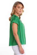 TOP FRILL TUCK BETH YTMS44578 - emerald