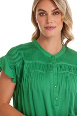 TOP FRILL TUCK BETH YTMS44578 - emerald