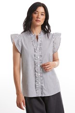 SHIRT S/SLEEVE IBIZA COTTON BLEND YTMS44 - white check