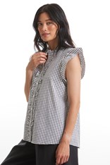 SHIRT S/SLEEVE IBIZA COTTON BLEND YTMS44 - white check