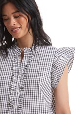 SHIRT S/SLEEVE IBIZA COTTON BLEND YTMS44 - white check