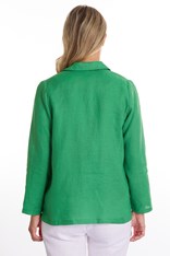 JACKET RELAXED 100% LINEN YTMS46076 - emerald