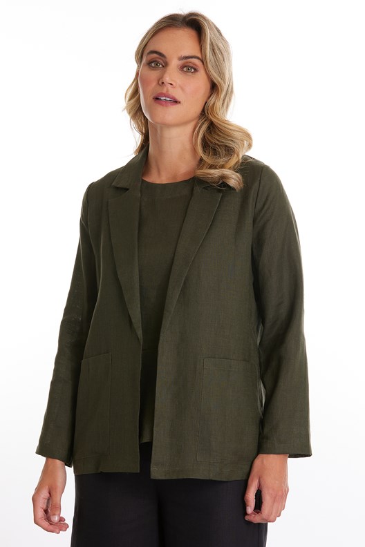 JACKET RELAXED 100% LINEN YTMS46076