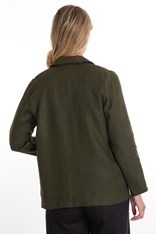 JACKET RELAXED 100% LINEN YTMS46076 - khaki