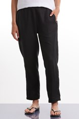 PANTS KIRSTY 100% LINEN YTMS48171 - black