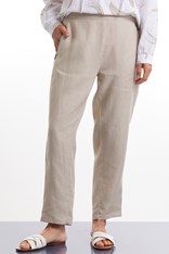 PANTS KIRSTY 100% LINEN YTMS48171 - stone