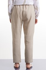 PANTS KIRSTY 100% LINEN YTMS48171 - stone