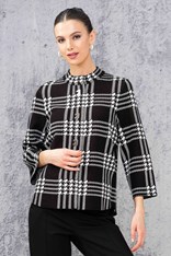 JACKET BRIDGET - black white