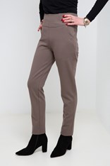 PANTS PONTI PULL ON REGINA - taupe