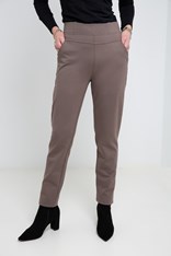 PANTS PONTI PULL ON REGINA - taupe