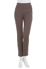 PANTS PONTI PULL ON REGINA - taupe