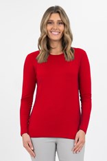 TOP MERINO WOOL ROUND NECK - red