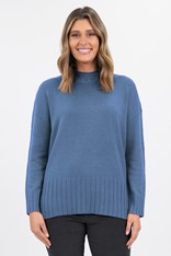 JUMPER ROLL NECK GAIL WOOL BLEND - denim