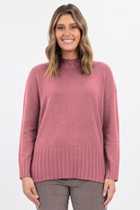 JUMPER ROLL NECK GAIL WOOL BLEND - blossom