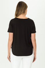 TOP PRIYA SHORT SLEEVE BAMBOO BLEND - black