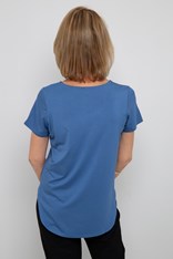 TOP PRIYA SHORT SLEEVE BAMBOO BLEND - sapphire