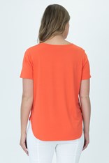 TOP PRIYA SHORT SLEEVE BAMBOO BLEND - melon