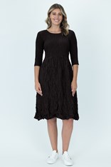 DRESS CRUSHED PAMELA - black