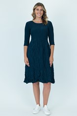 DRESS CRUSHED PAMELA - navy