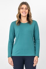 TOP MERANDA SATIN BINDING COTTON/POLYEST - jade