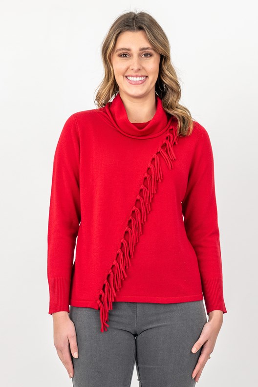 JUMPER TASSLE WOOL BLEND