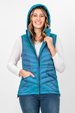 VEST HOODIE KIKO - peacock