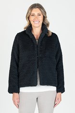 JACKET FAUX FUR SARA - black