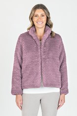 JACKET FAUX FUR SARA - lilac