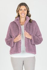 JACKET FAUX FUR SARA - lilac