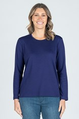 TOP MERANDA SATIN BINDING COTTON/POLYEST - sapphire