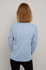 TOP MERANDA SATIN BINDING COTTON/POLYEST - baby blue