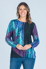 TUNIC SNOOD PANEL DEBBIE - aubergine