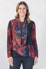 TUNIC SNOOD PANEL DEBBIE - crimson