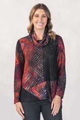 TUNIC SNOOD PANEL DEBBIE - crimson