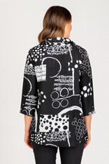 SHIRT ABSTRACT GILDA - black