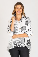 SHIRT ABSTRACT GILDA - white