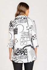 SHIRT ABSTRACT GILDA - white