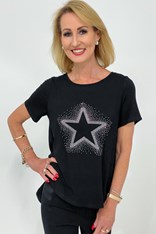 TEE TOP STAR REBECCA - black