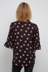 TOP V NECK POLKA DOT BROOKE - bronze