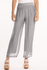 PANTS WHISPY SILK BLEND 11/8897 - silver