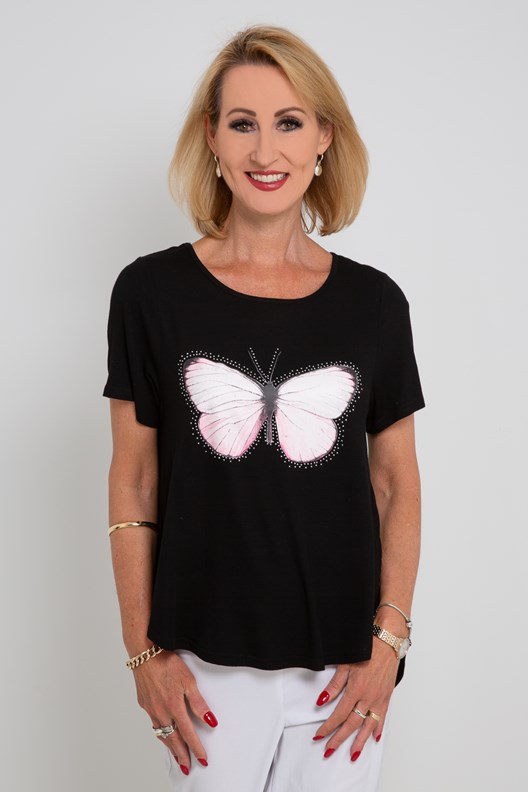 TEE TOP BUTTERFLY