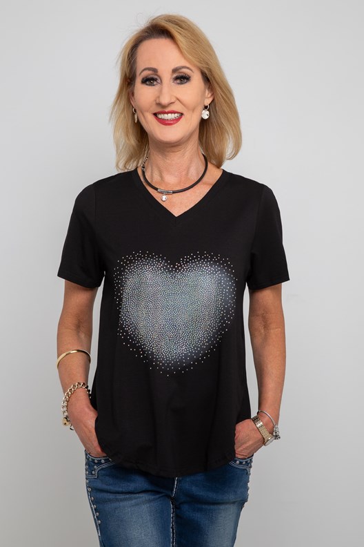 TOP TEE SPARKLY HEART