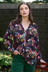 BLOUSE MAGIC TOUCH - black floral
