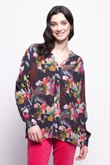 BLOUSE MAGIC TOUCH - black floral
