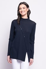 TOP EWE-NIQUE MERINO - navy